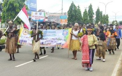 Pawai Budaya HUT Merauke ke 121 Tahun 2023